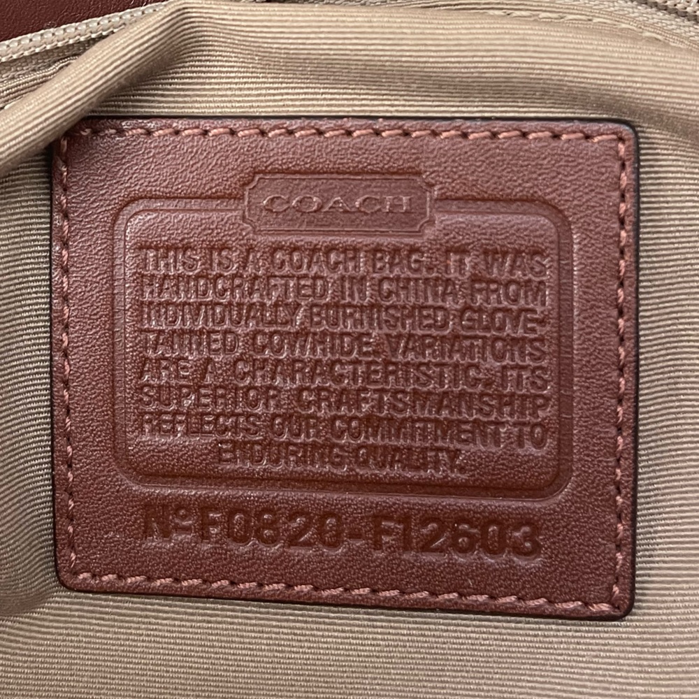 Coach Hampton Brown Leather Shoulder/Satchel Bag - Picture 6 of 15